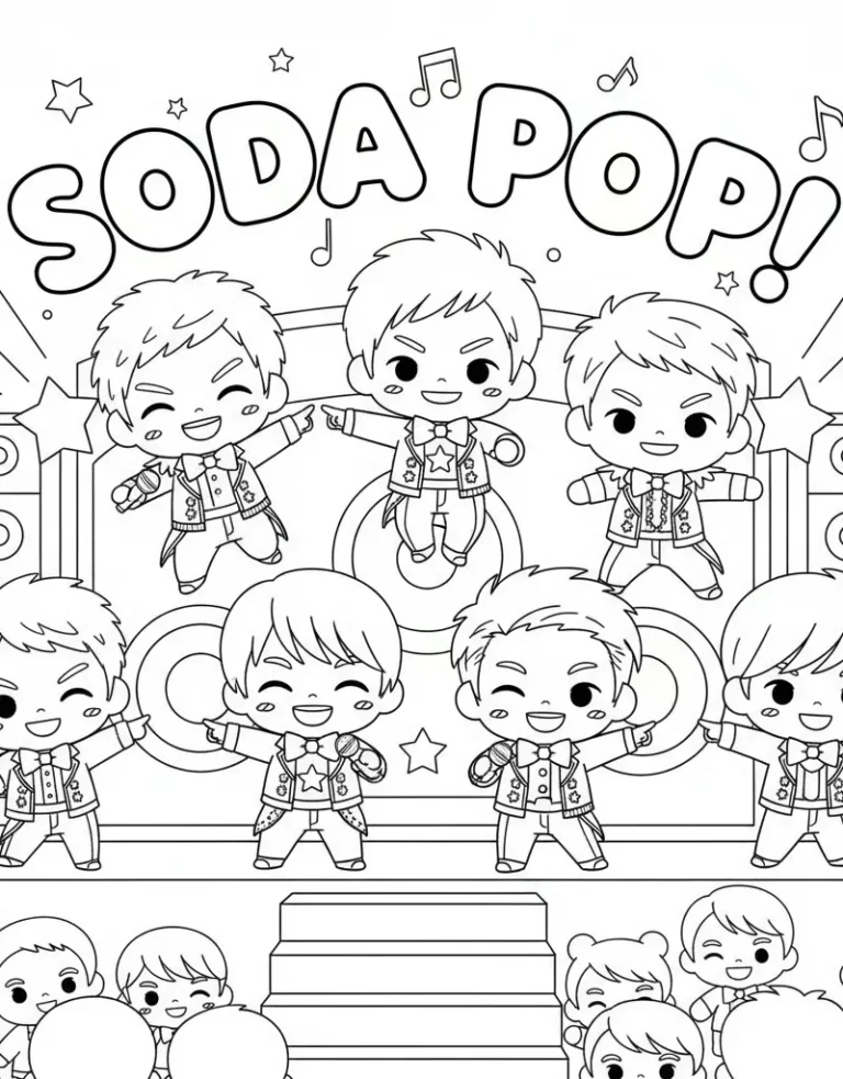 Chibi Saja Boys Performing Soda Pop on Stage