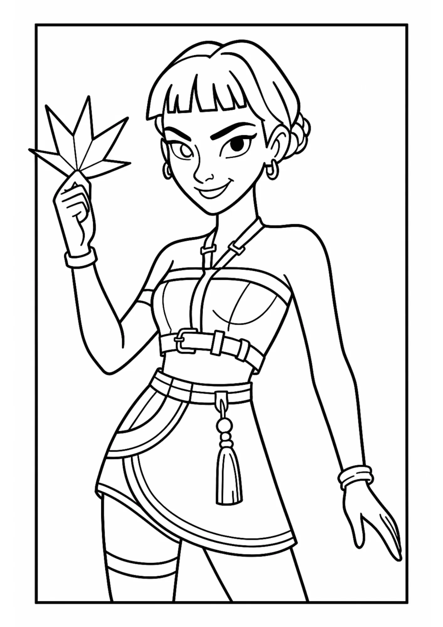 Confident Zoey Coloring Sheet (Free Printable)