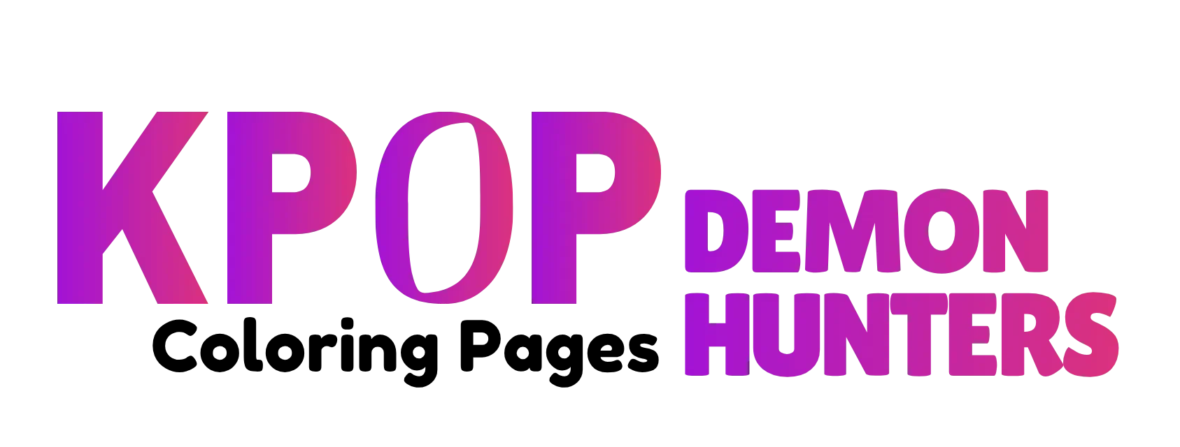 Kpop Demon Hunters Coloring Pages Logo