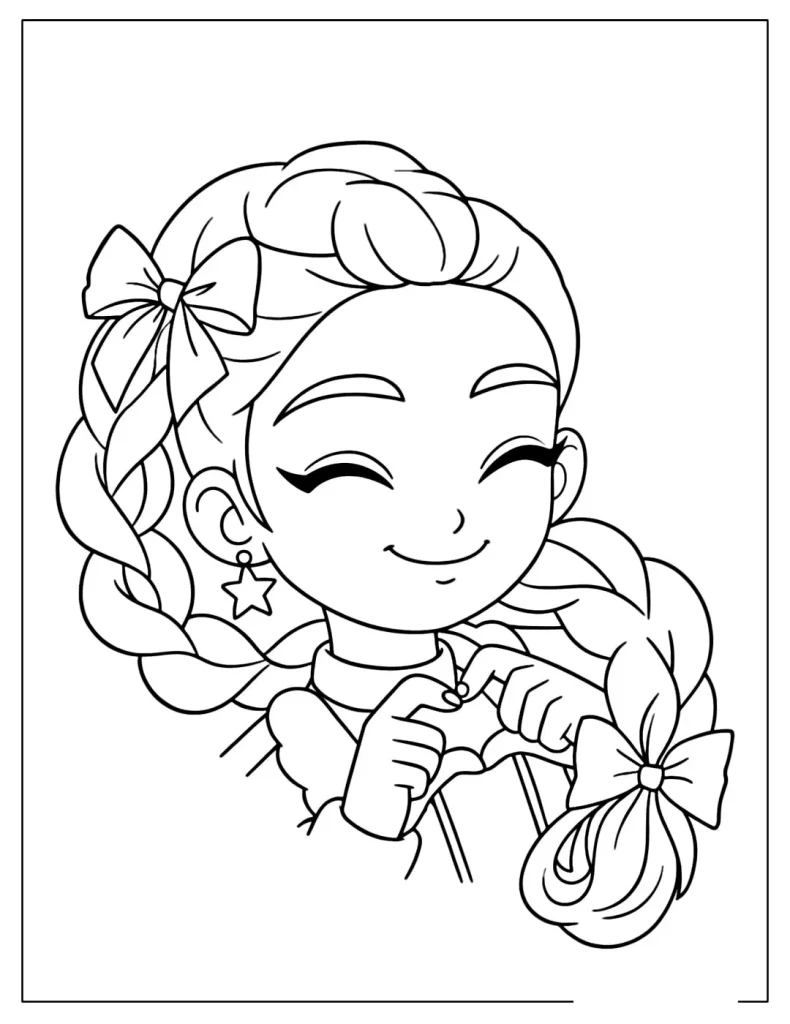 Kpop Demon Hunters Rumi Coloring Page