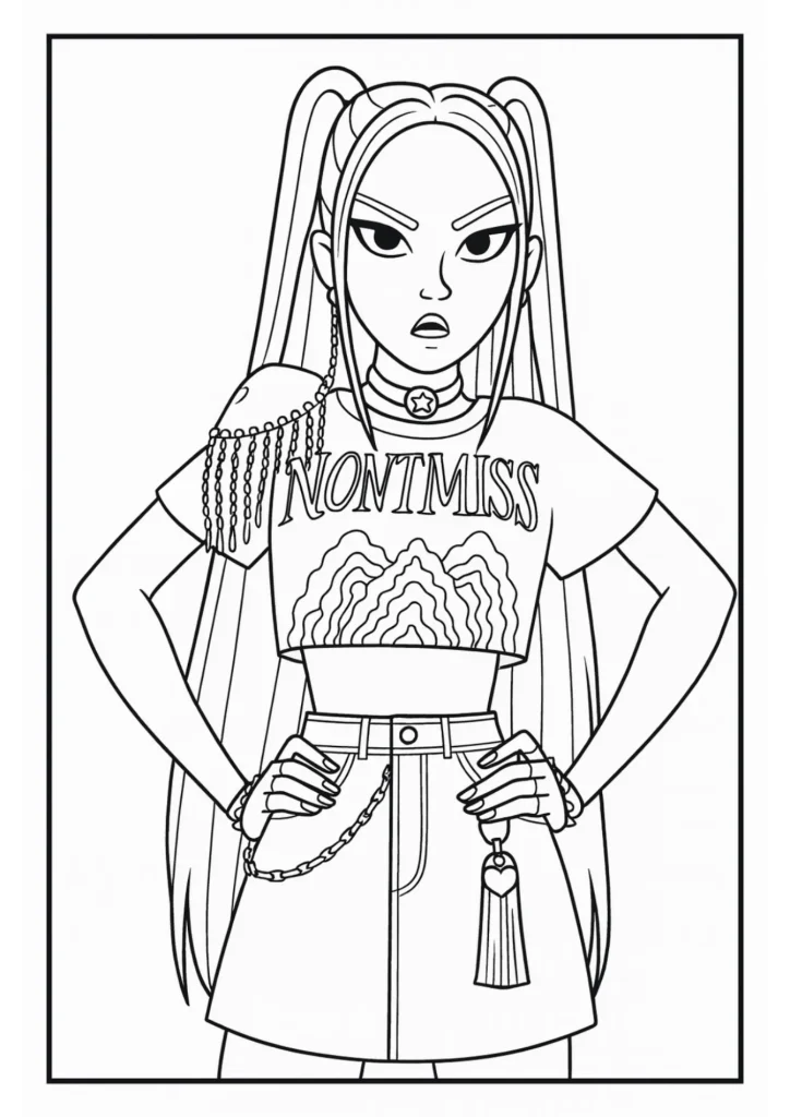 Mira Fierce Stance Coloring Page (Free Printable)