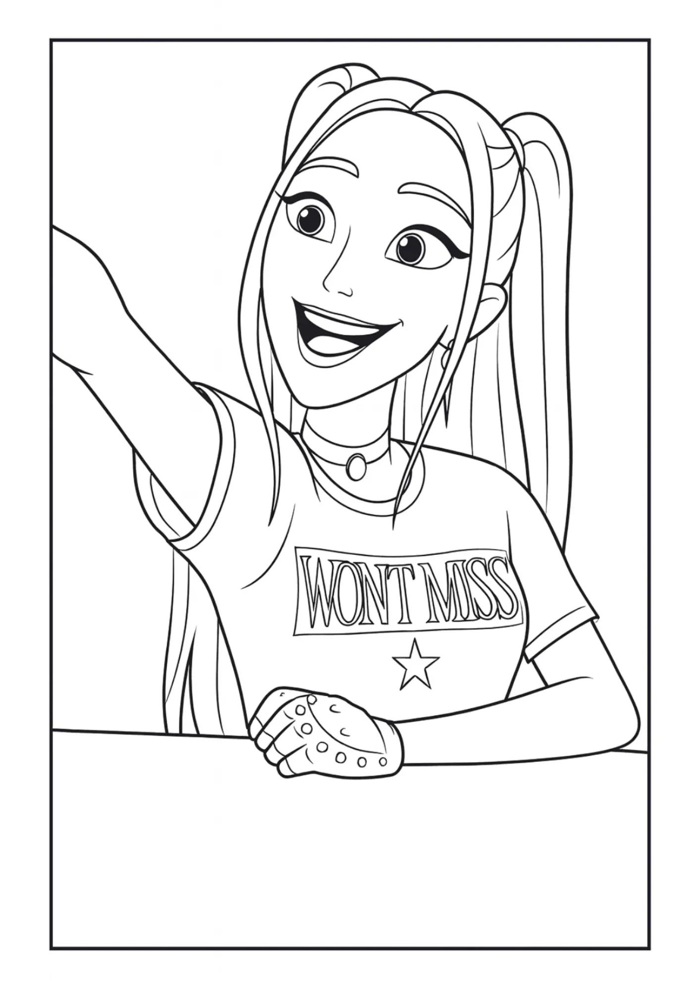 Mira Selfie Wave Coloring Page (Free Printable)