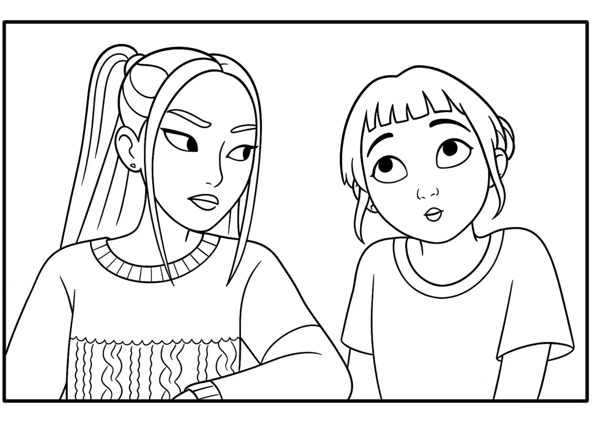 Mira & Zoey Talking Coloring Sheet (Free Printable)