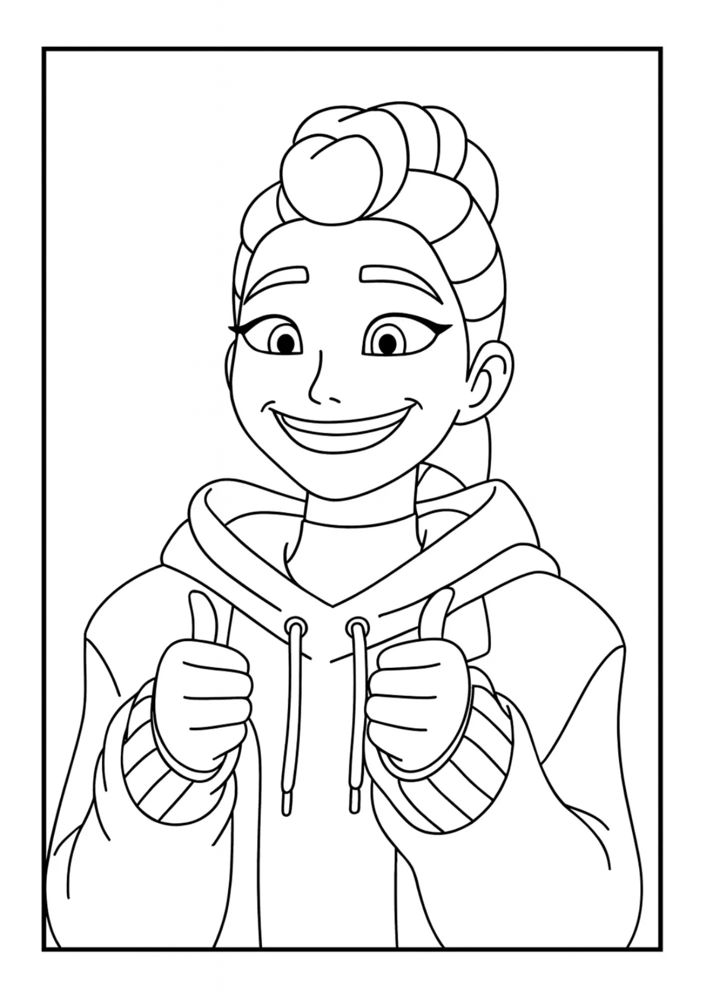 Rumi Giving Thumbs Up Coloring Sheet (Free Printable)