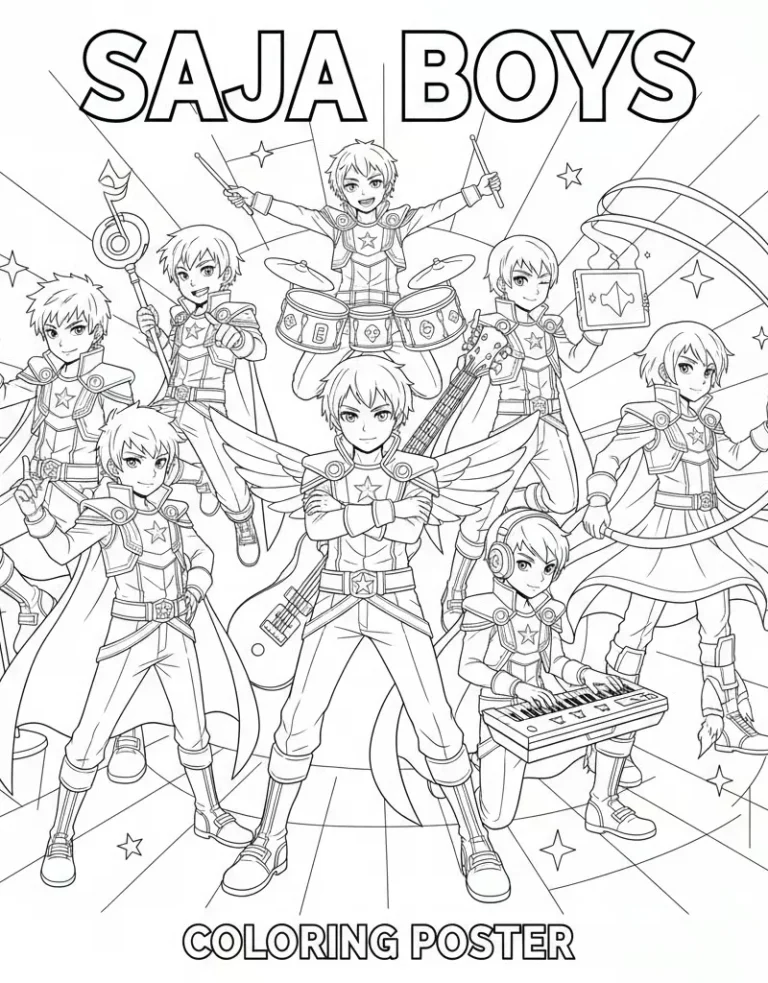 Saja Boys Full Group Portrait in Idol Costumes