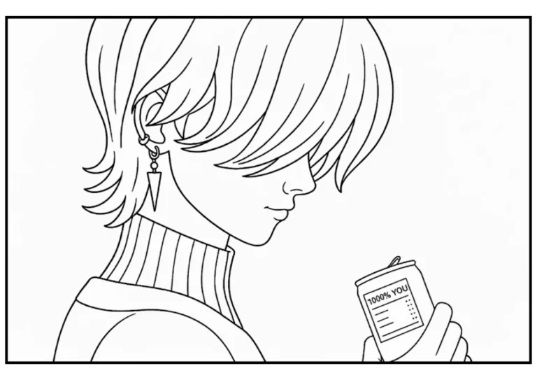 Saja Boys Mystery Soda Pop Coloring Page (Free Printable)