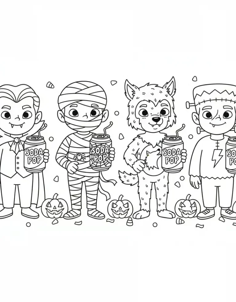 Saja Boys in Halloween Costumes with Soda Pop