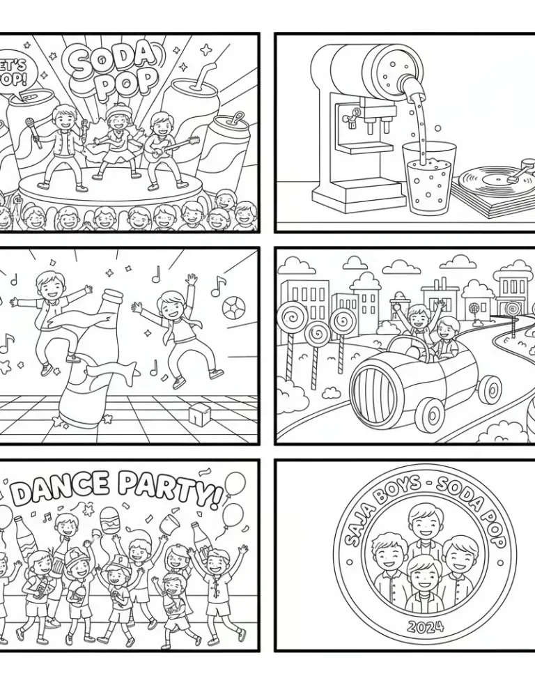 Soda Pop Music Video Comic Panels