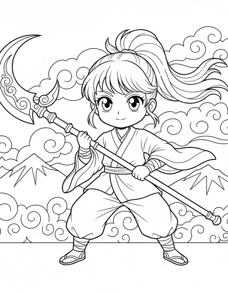 Young Mira Weapon Training with her weapon free Sheet