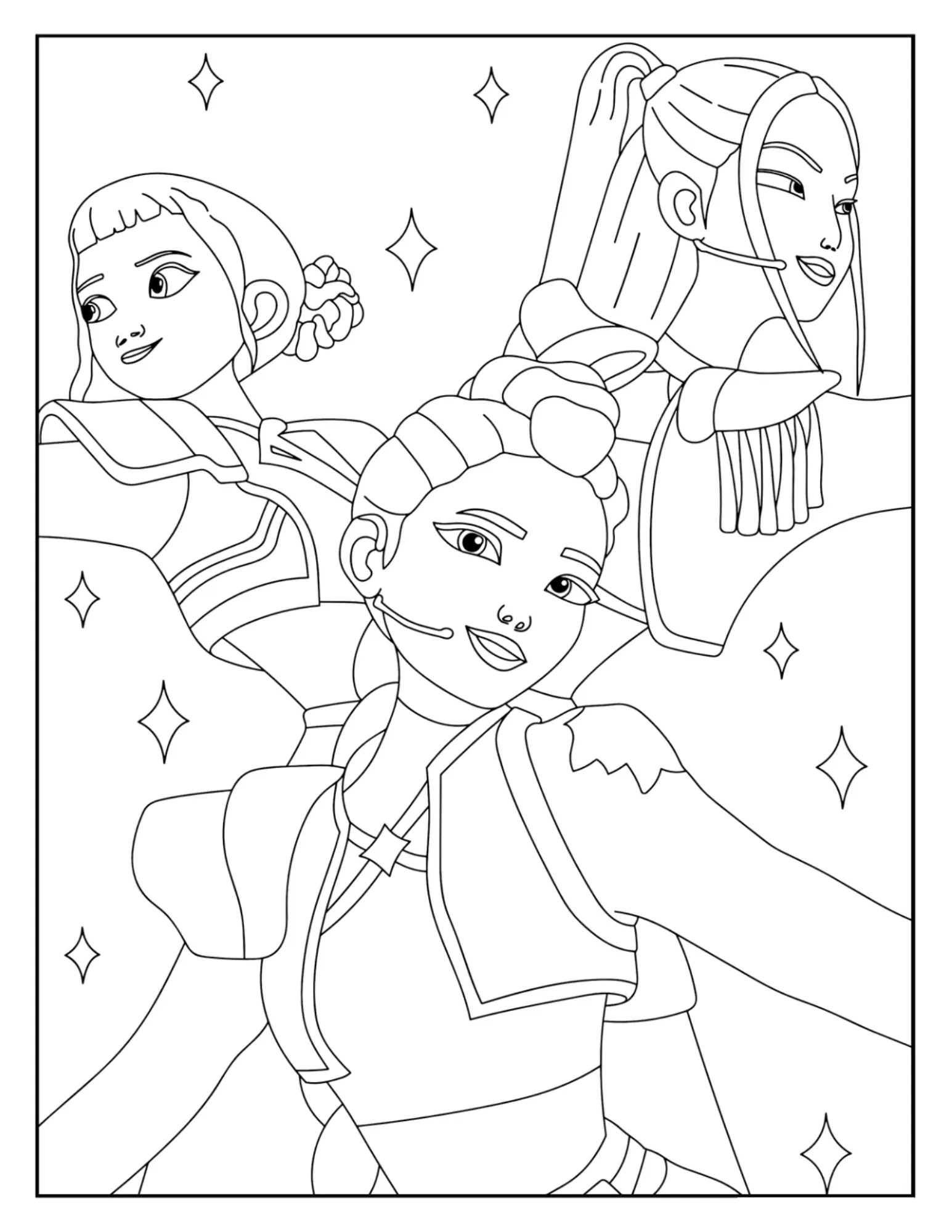 Zoey, Mira and Rumi on Stage free Printable